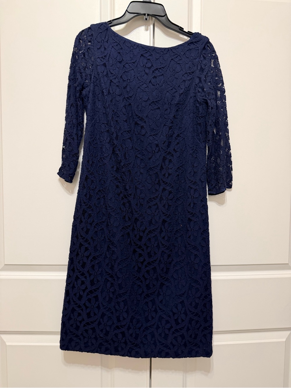 Evan Picone Navy Lace Midi Dress